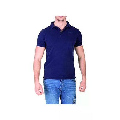 VIGOR-BLINKY Rica Lewis Polage Polo Uomo Blu, Manica Corta, 100% Cotone Piqué