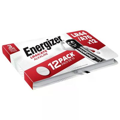 Energizer Alkaline Power LR44/A76 Batterie a Bottone 1,5 V, Confezione da 12 Energizer Alkaline Power LR44/A76 Batterie a Bottone 1,5 V, Confezione da 12