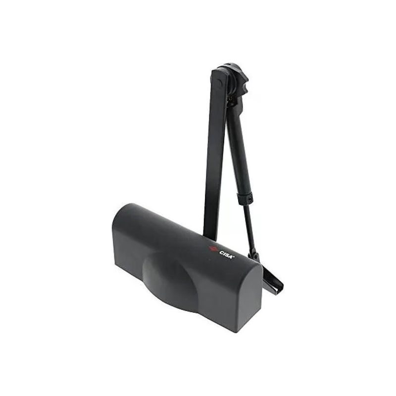 CISA Smart Plus 2 Chiudiporta con Fermo Nero, Forza EN 2-4