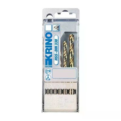 Krino 01135204 Set 6 Punte HSS-Co 8% per Acciaio Inox, 2–8 mm Krino 01135204 Set 6 Punte HSS-Co 8% per Acciaio Inox, 2–8 mm