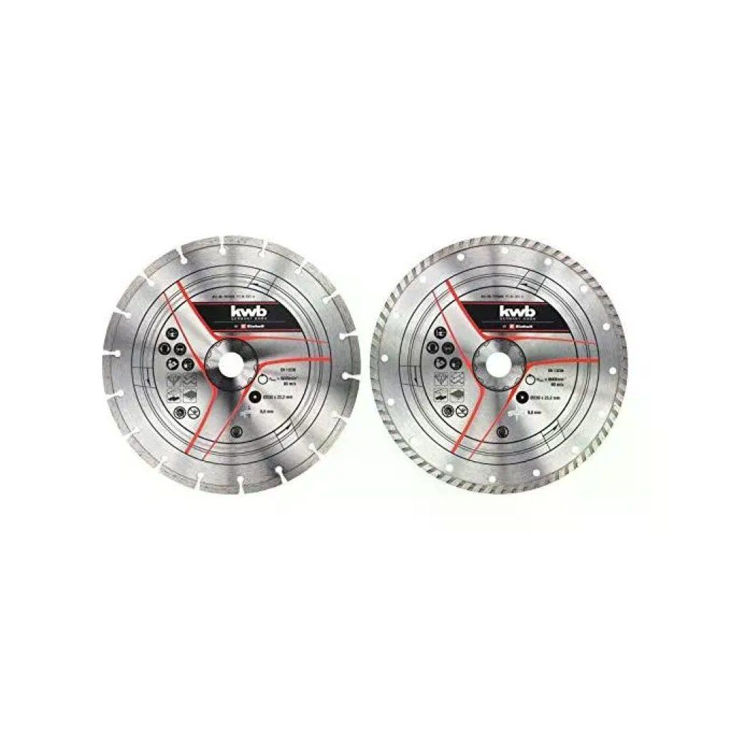 KWB Set 2 Dischi Diamantati Turborand 230 mm