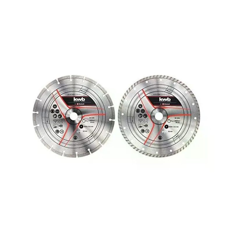 KWB Set 2 Dischi Diamantati Turborand 230 mm