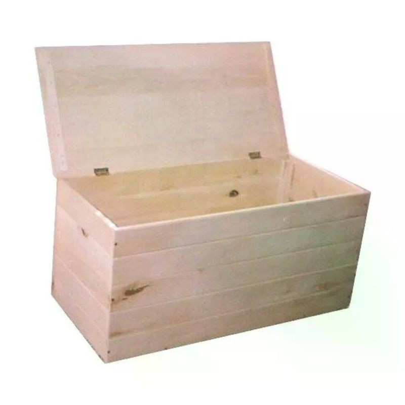 YEPPON Cassapanca in Legno di Pino 100 x 40 x 50 cm