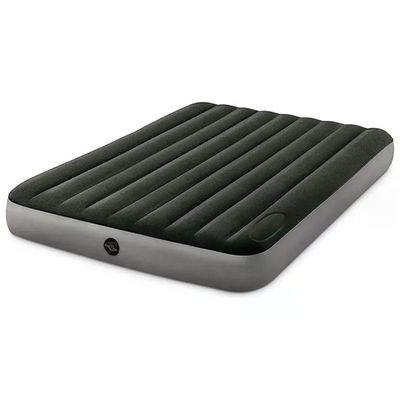 Intex Downy Fiber-Tech Materasso Gonfiabile Matrimoniale 152 x 203 x 25 cm con Pompa a Pedale