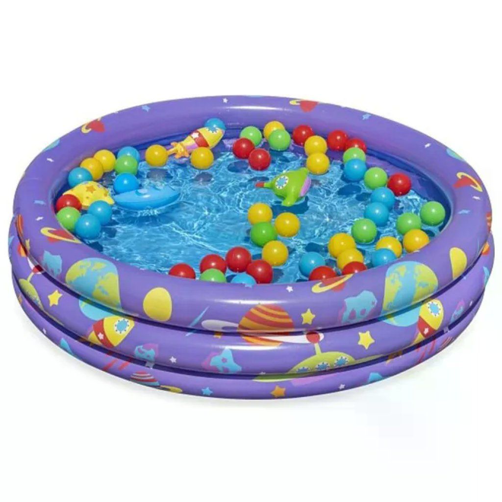 Bestway piscina gonfiabile per bambini con 50 palline, 46 colorate e 4 a sorpresa, 102x25 cm, 101 litri Bestway piscina gonfiabile per bambini con 50 palline, 46 colorate e 4 a sorpresa, 102x25 cm, 101 litri