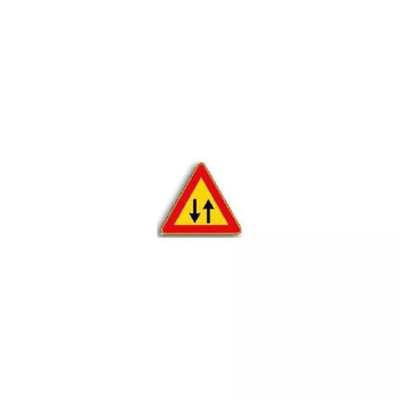 Vigor Cartello temporaneo doppio senso di circolazione Fig. 387, triangolare, Classe I, lato 90 cm