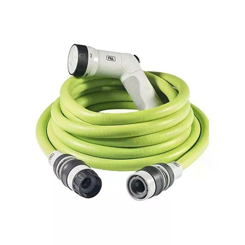 FITT IKON Tubo da Giardino Estensibile 15 m con Pistola Multigetto, Lime