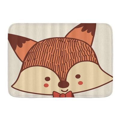 Imou Tappetino da Bagno Antiscivolo con Volpe 75 x 45 cm