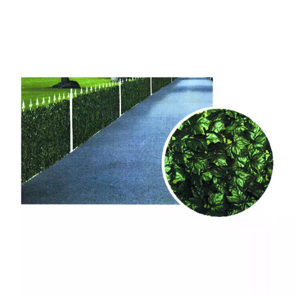Il Campo 06232 Siepe artificiale in edera verde, altezza 150 cm x 20 m