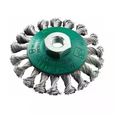 SIT 0950 Spazzola Conica in Acciaio Inox 95 mm con Attacco M14