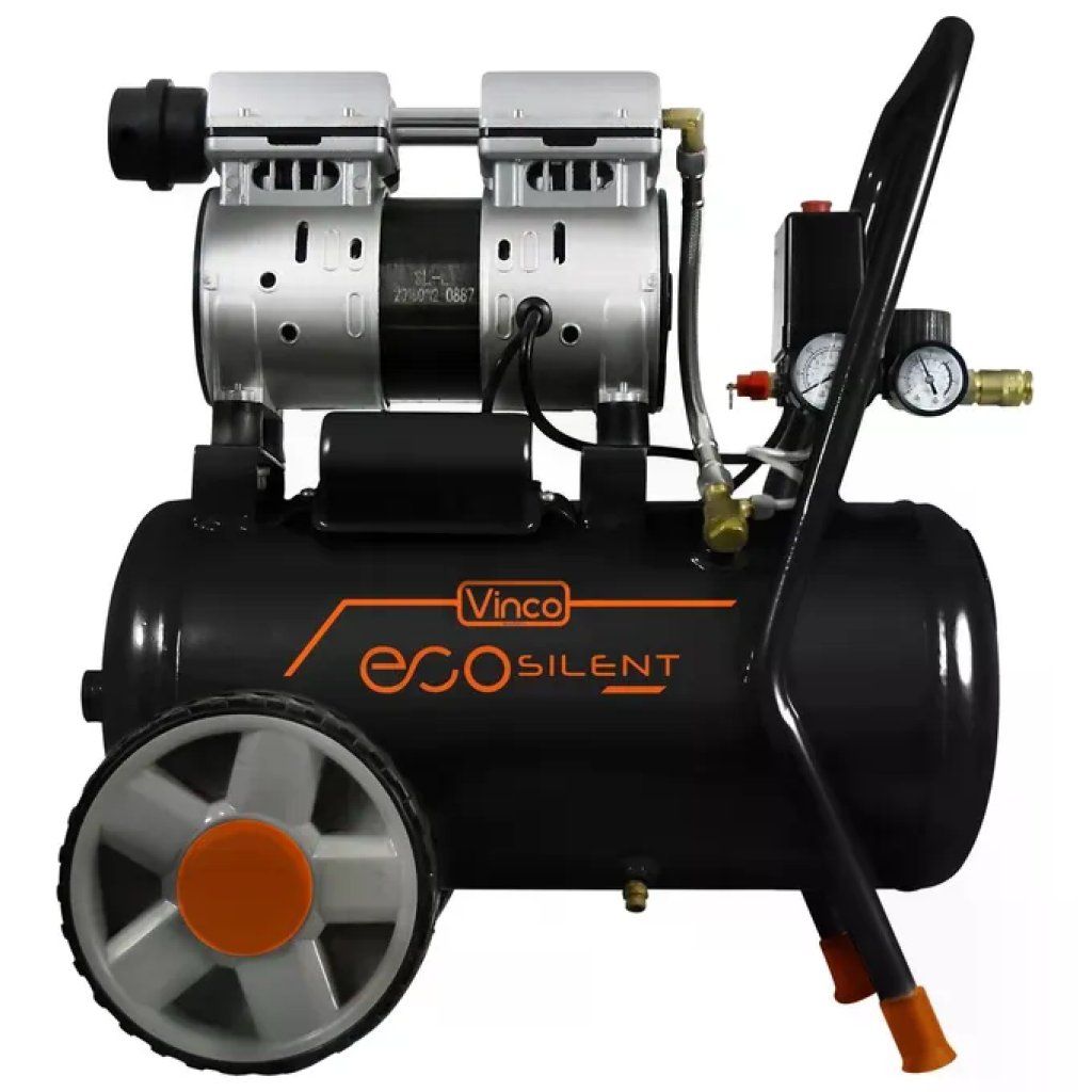 Vinco 82441 Compressore Silenziato Oil Free 24 L, 1 HP, 750 W, 8 bar