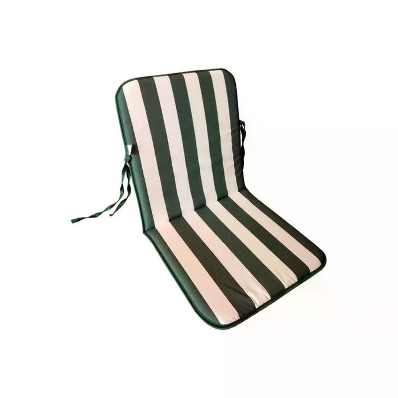 OLIBO Cuscino per Poltrona da Giardino Bianco e Verde OLIBO Cuscino per Poltrona da Giardino Bianco e Verde