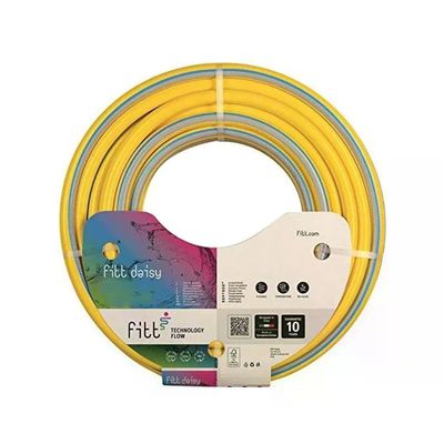 FITT Daisy Tubo da Giardino Antitorsione 25 m, 19 mm, Giallo