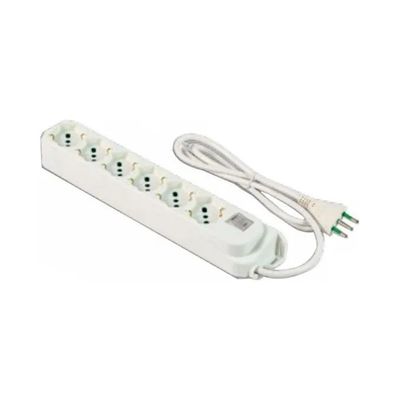 FME Multipresa FME 6 Posti Bipasso con Interruttore, Cavo 1,5 m