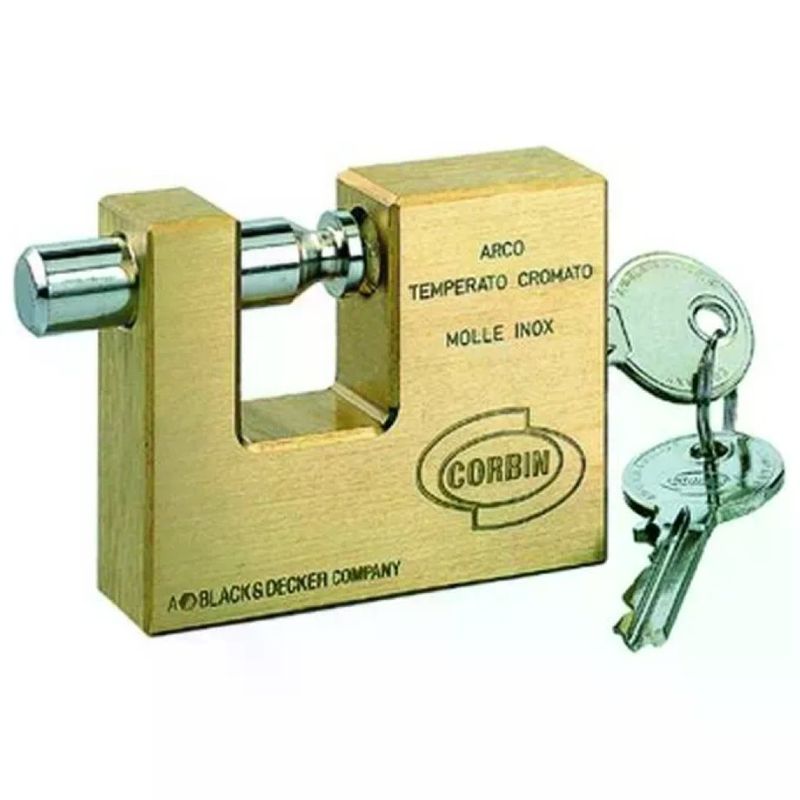 CORBIN Lucchetto Corbin per Serrande in Ottone, 90 mm