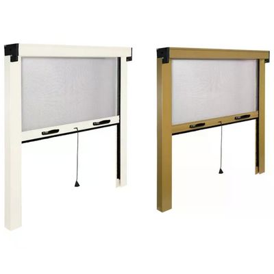 IRS Zanzariera Avvolgibile Verticale a Molla 120 x 170 cm, Riducibile, Alluminio Marrone