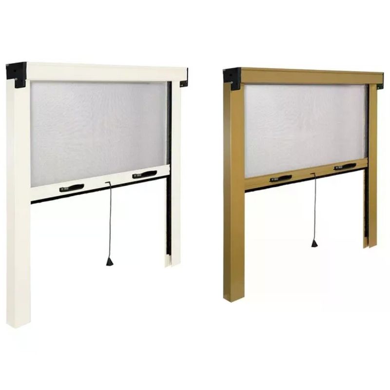 IRS Zanzariera Avvolgibile Verticale a Molla 120 x 170 cm, Riducibile, Alluminio Marrone IRS Zanzariera Avvolgibile Verticale a Molla 120 x 170 cm, Riducibile, Alluminio Marrone