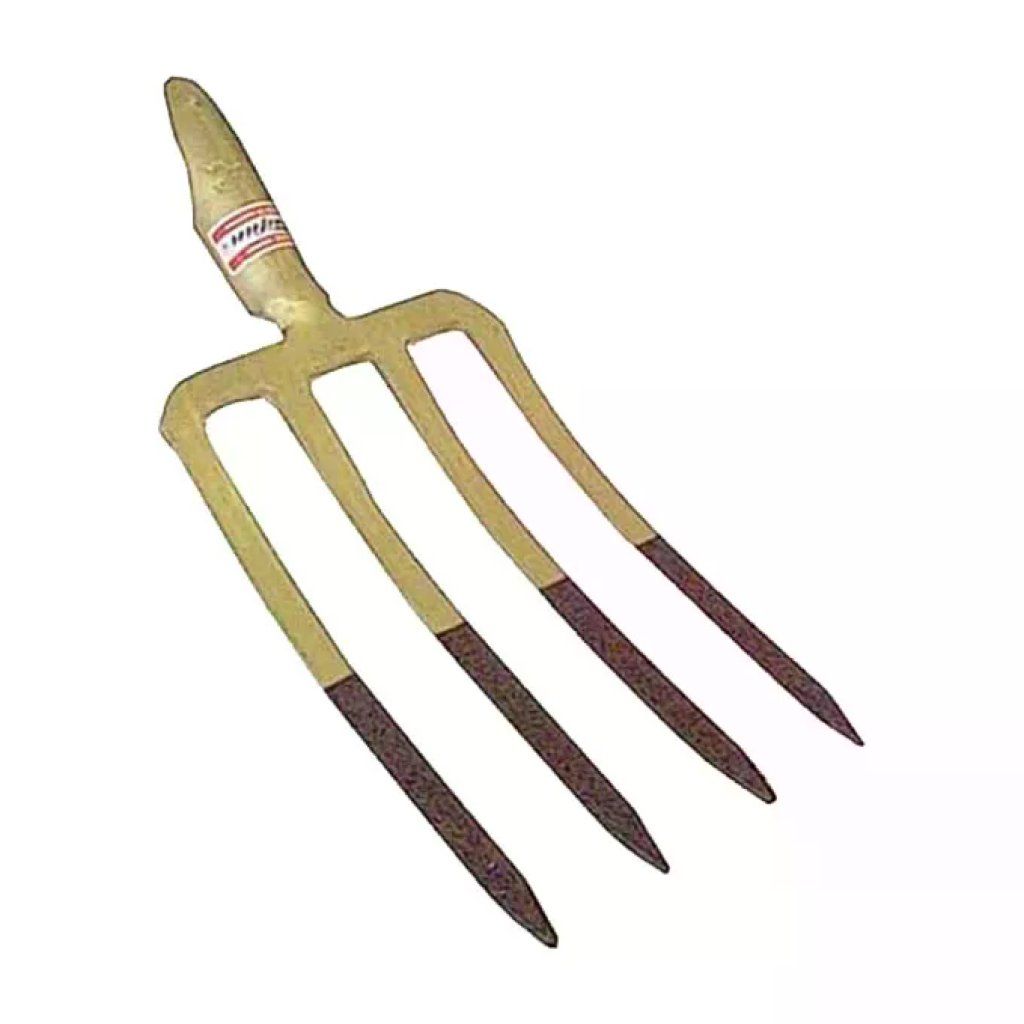 STYRIA Forca a 4 denti per vangare, acciaio forgiato, finitura oro