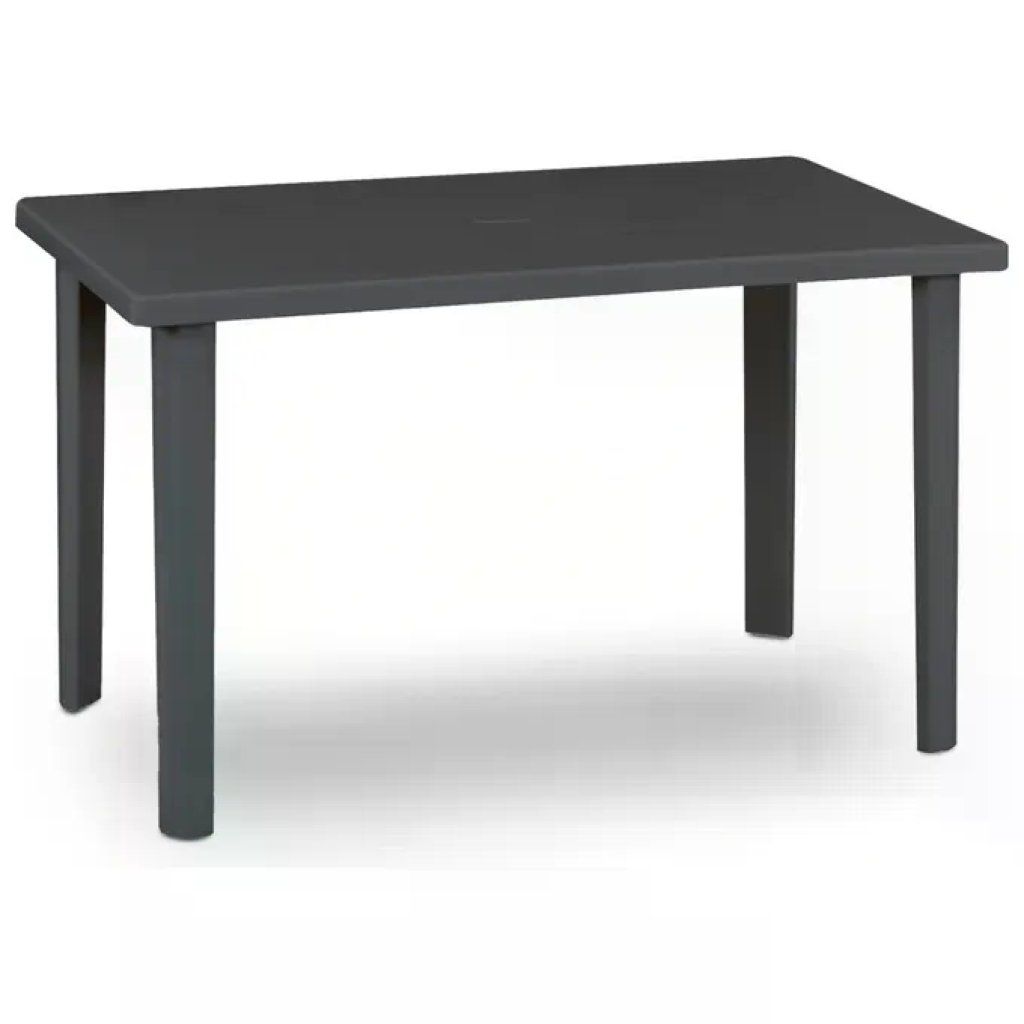 Bica Marshall – Tavolo da giardino in polipropilene grafite, 120 × 70 cm