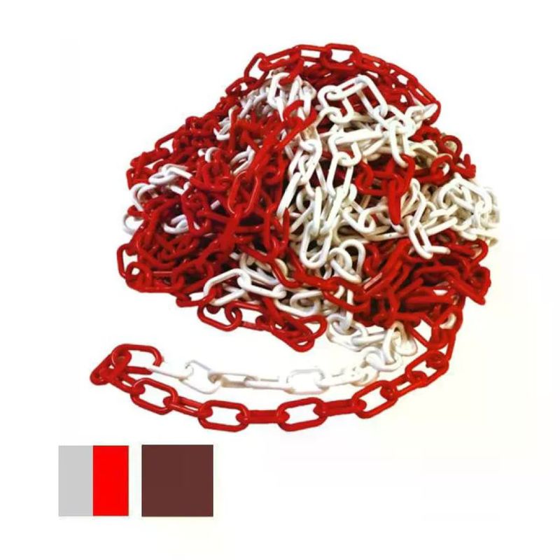 CVM Catena in plastica CVM bianca e rossa 6 mm, 25 m
