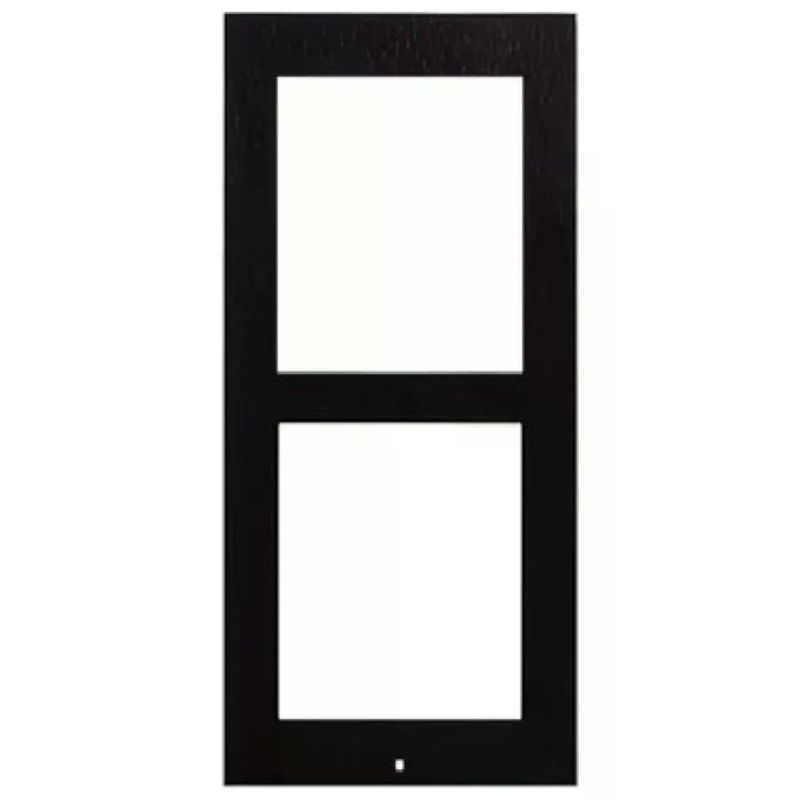 2N Helios IP Verso 9155022B – Telaio da superficie nero, 2 moduli