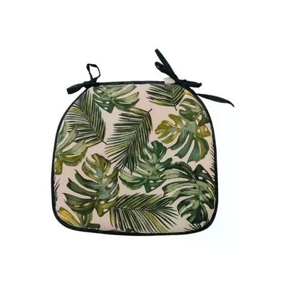 OLIBO Cuscino da Seduta Verde con Fantasia Botanica OLIBO Cuscino da Seduta Verde con Fantasia Botanica