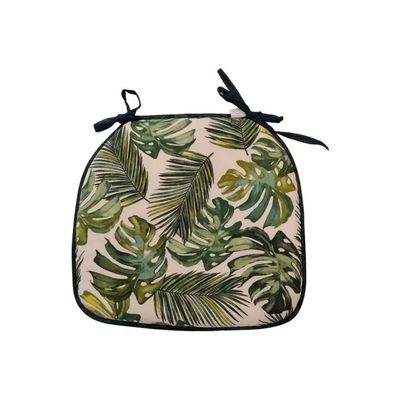 Olibo' Cuscino per Seduta Verde con Fantasia Botanica
