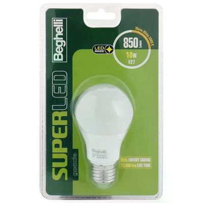 Beghelli Lampadina LED E27 9W Luce Calda 2700K Beghelli Lampadina LED E27 9W Luce Calda 2700K