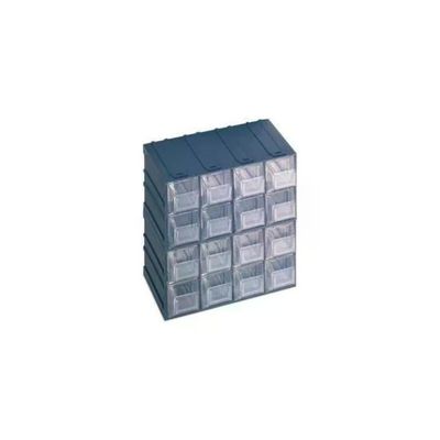 Terry Vision 12 Cassettiera Portaminuteria Impilabile, 16 Cassetti, Verde, 20,8 × 13,2 × 20,8 cm