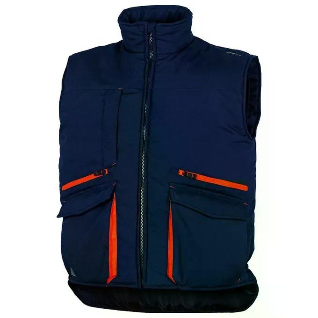 Delta Plus Sierra 2 – Gilet da lavoro imbottito blu e arancione, taglia M Delta Plus Sierra 2 – Gilet da lavoro imbottito blu e arancione, taglia M