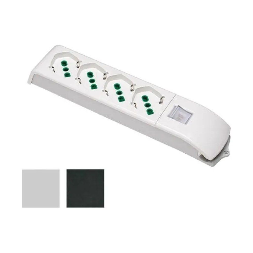 FME Multipresa 4 prese 2P+T con interruttore, senza cavo – 410121