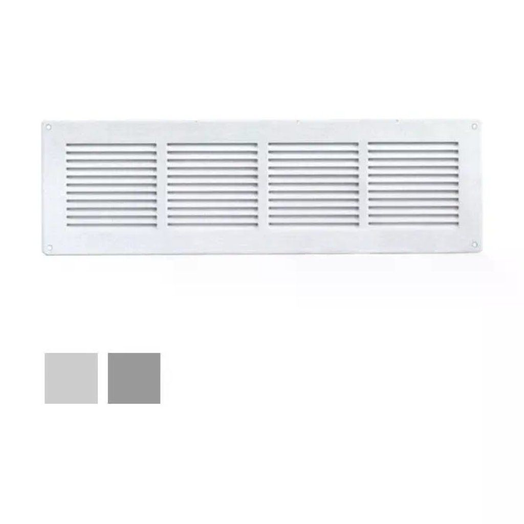 LAVENTILAZIONE La Ventilazione GL4014RG Griglia di ventilazione 44 x 14 cm grigia con rete antinsetti