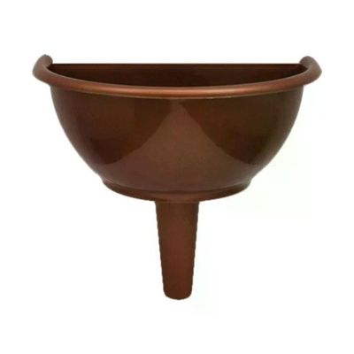 ERBA Vaso per Loculi Mezzaluna in Plastica Antiurto, Rame, 20 x 25 cm
