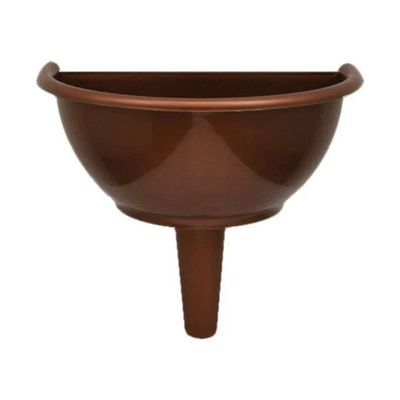 ERBA Vaso in Plastica Antiurto per Loculo, Mezzaluna, Rame, 20 × 25 cm