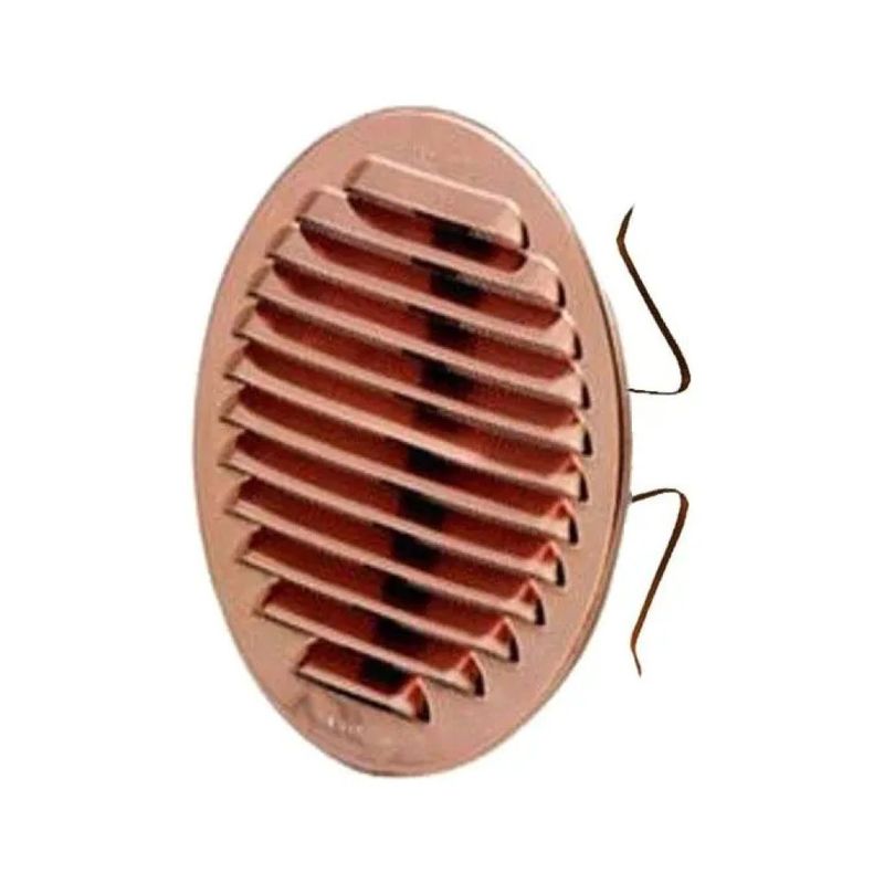 LAVENTILAZIONE La Ventilazione GRATU125R Griglia Tonda da Incasso Rame 15 cm