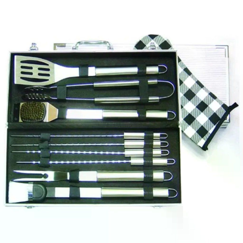 VIGOR-BLINKY BLINKY Set Utensili Barbecue 10 Pezzi con Valigetta