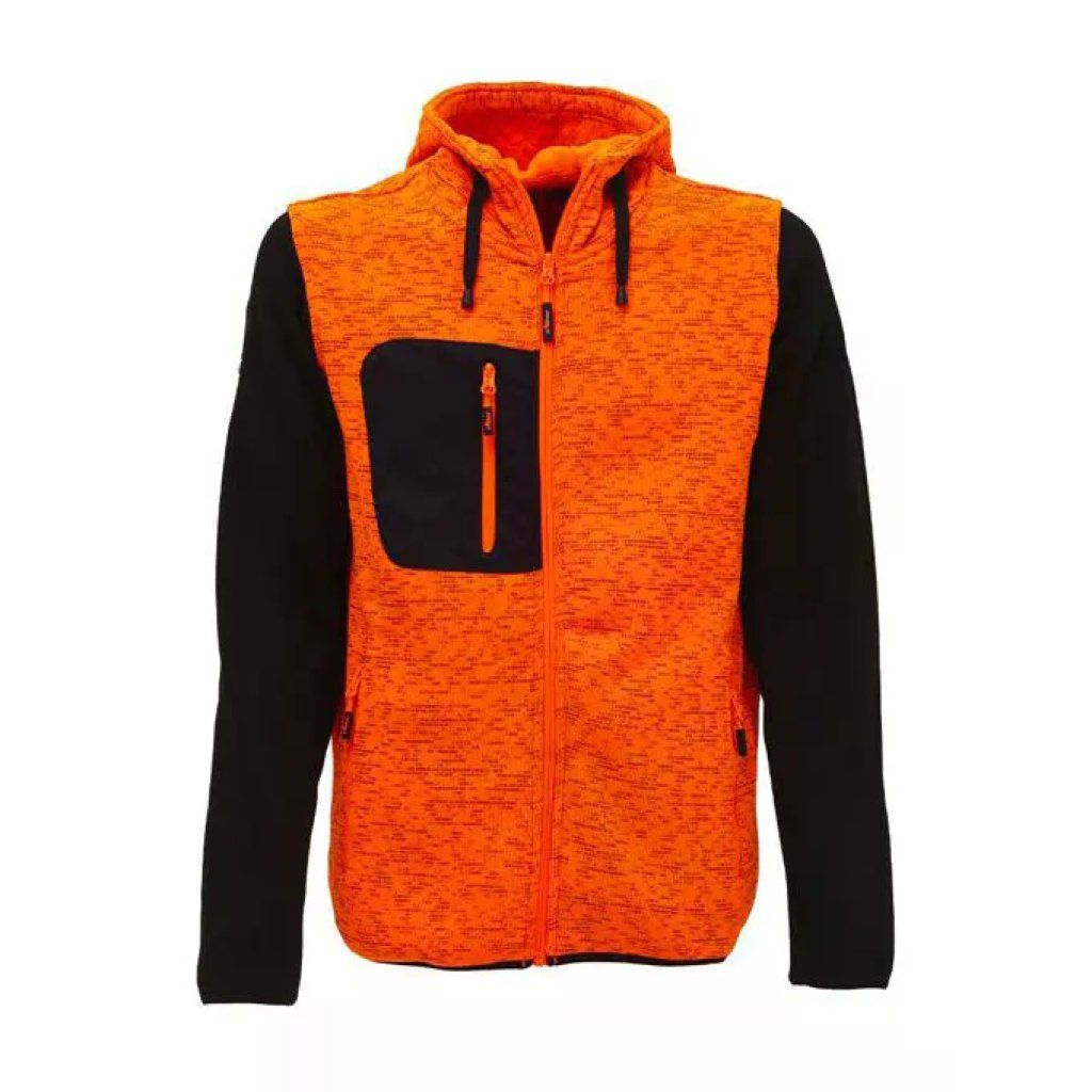 U-Power Rainbow EY174OF Felpa da Lavoro Full Zip Arancione Fluo