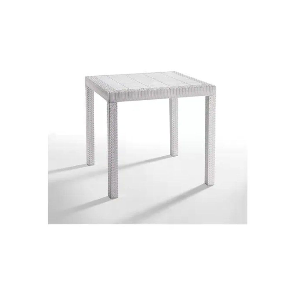 BICA Dallas 9096 Tavolo da Giardino Bianco 80 x 80 cm