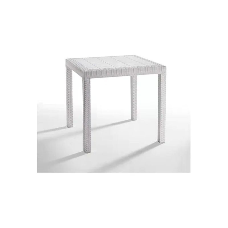 BICA Dallas 9096 Tavolo da Giardino Bianco 80 x 80 cm