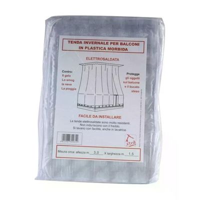 XTRA Tenda da Balcone in PVC Bianca 300 × 200 cm XTRA Tenda da Balcone in PVC Bianca 300 × 200 cm