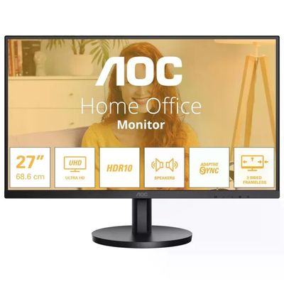 AOC Monitor AOC U27B3A 27” 4K UHD HDR10, nero AOC Monitor AOC U27B3A 27” 4K UHD HDR10, nero