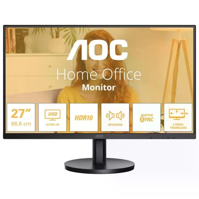 AOC Monitor AOC U27B3A 27” 4K UHD HDR10, nero