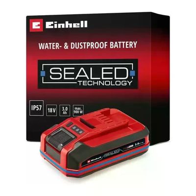 Einhell 4511618 SEALED Power X-Change PLUS Batteria 18 V 3 Ah IP57 LED a 3 livelli colore Nero Rosso Einhell 4511618 SEALED Power X-Change PLUS Batteria 18 V 3 Ah IP57 LED a 3 livelli colore Nero Rosso