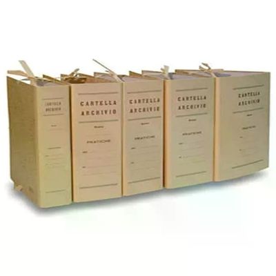 Brefiocart Faldone Archivio A4 con Lacci, Dorso 20 cm, Beige, Confezione da 25