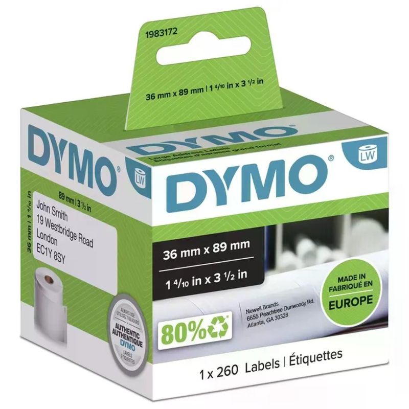 DYMO LabelWriter 1983172 – 260 etichette bianche 36 × 89 mm