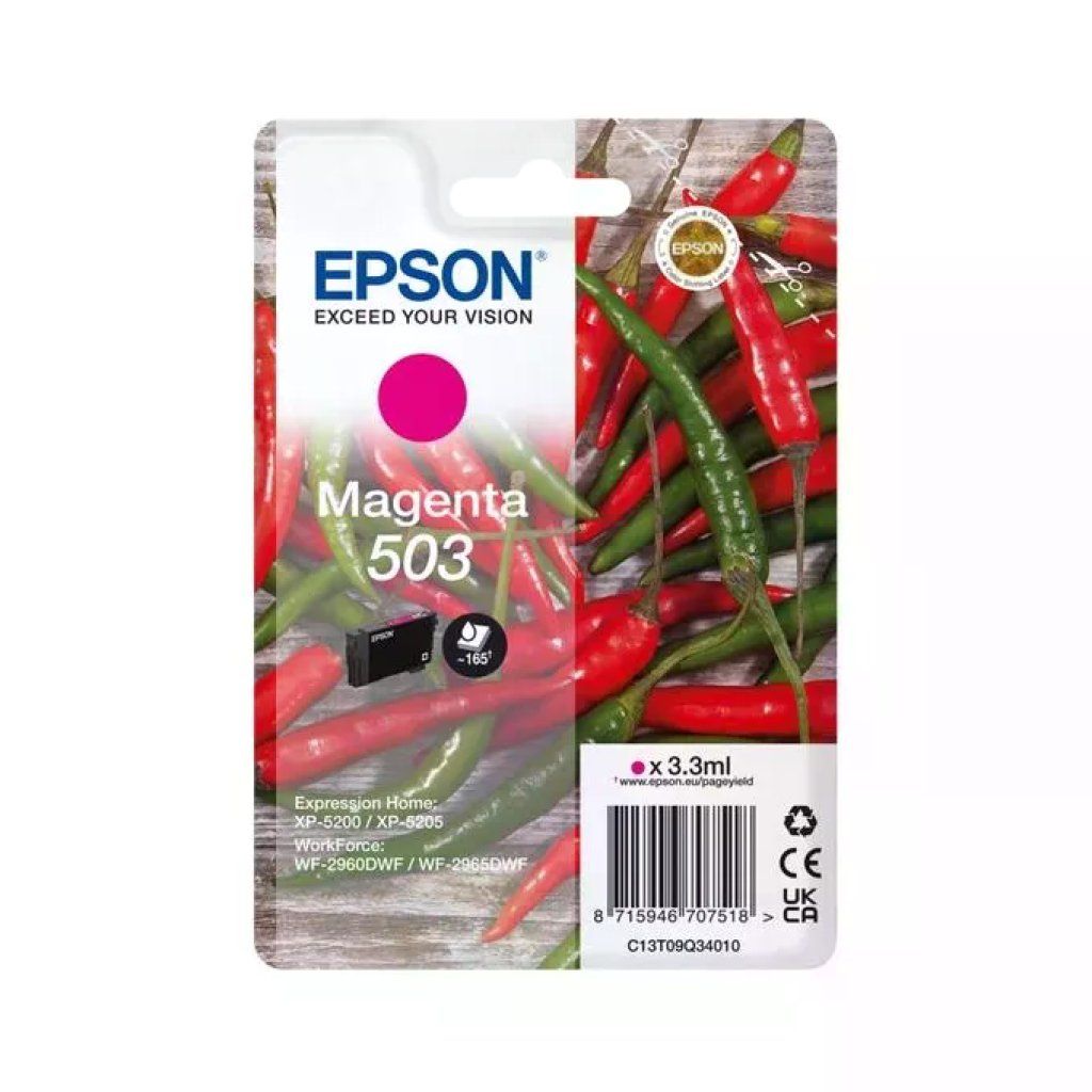 Epson 503 Cartuccia Originale Magenta, Resa Standard Epson 503 Cartuccia Originale Magenta, Resa Standard