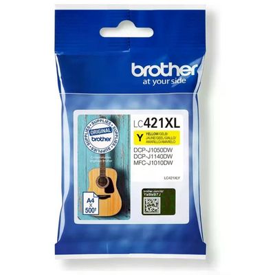Brother LC421XLY Cartuccia Originale XL Giallo, 500 pagine
