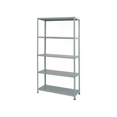 MERCHANDISING Prometal Scaffale componibile in acciaio, 100 × 40 × 186 cm, 5 ripiani, grigio