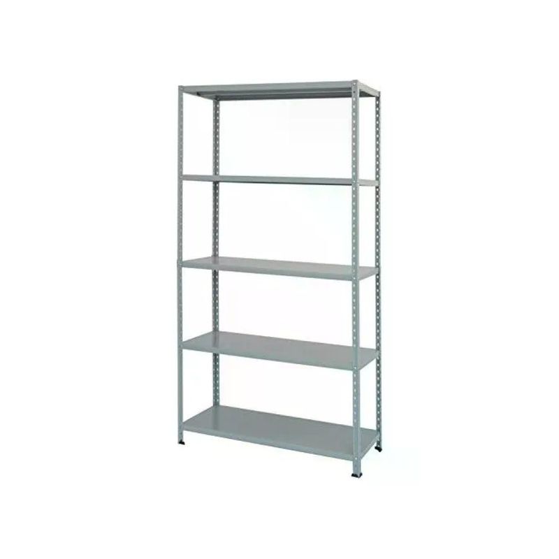 MERCHANDISING Prometal Scaffale componibile in acciaio, 100 × 40 × 186 cm, 5 ripiani, grigio