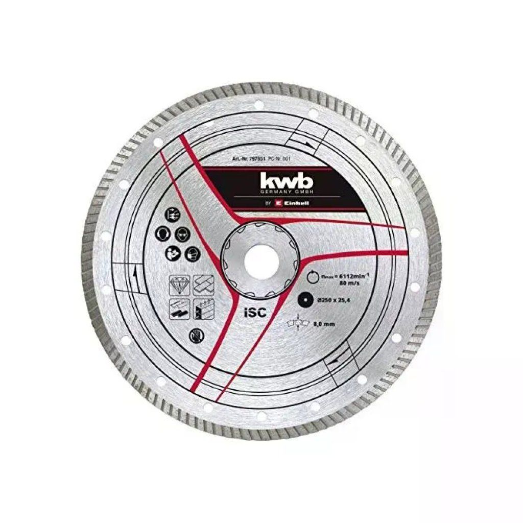 KWB Disco da Taglio Diamantato Turbo 250 mm